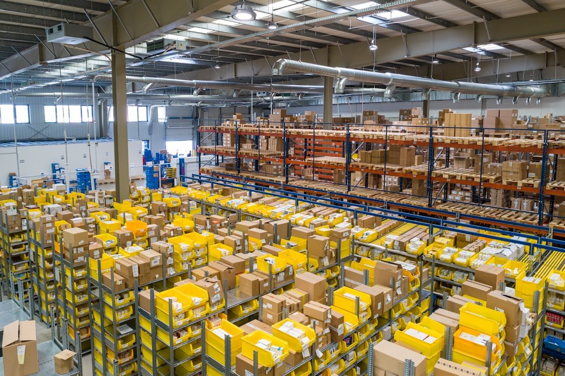 Pharma warehouse and dispatch operations representing Edymax Lifesciences logistics